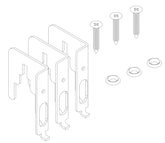 madix EPPMVDB Extended Pegboard Bracket, Galvanized, For: VDBNP-(NW)(ND) Vertical Divider Bar